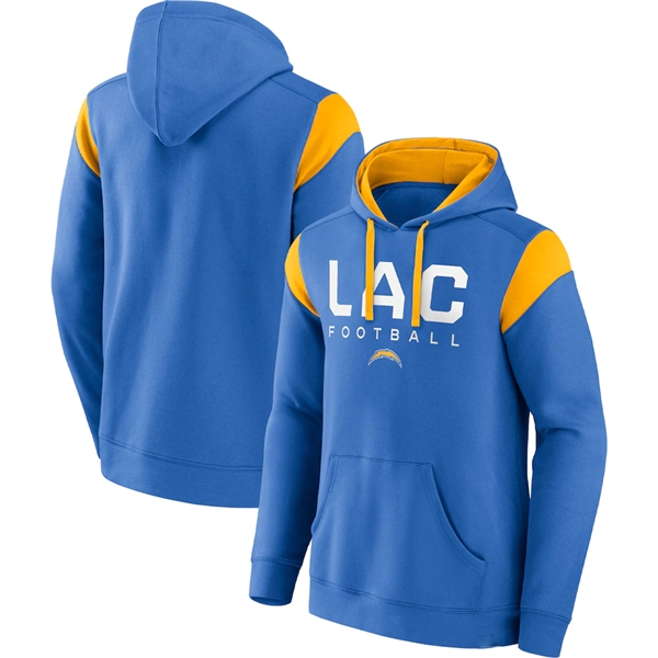 Men's Los Angeles Chargers Powder Blue Call The Shot Pullover Hoodie Men's Los Angeles Chargers Powder Blue Call The Shot Pullover Hoodie